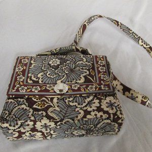 Vera Bradley Julia Slate Blooms Women Handbag/Crossbody Purse